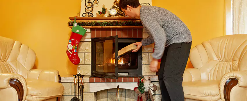 Rusted Metal Fireplace Restoration in Yuma, Arizona